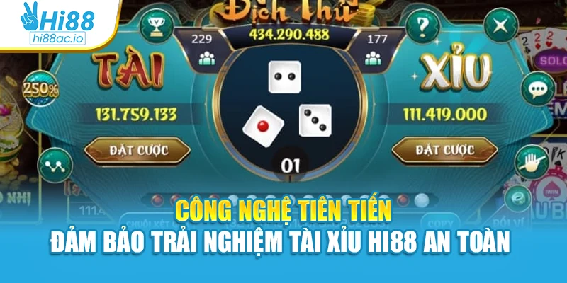 Công nghệ tiên tiến đảm bảo trải nghiệm tài xỉu Hi88 an toàn
