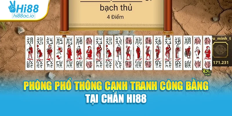 Phòng phổ thông cạnh tranh công bằng tại chắn Hi88