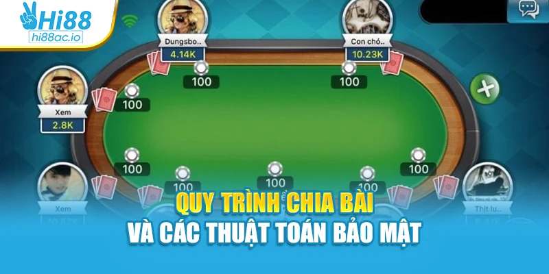 Quy trình chia bài và các thuật toán bảo mật